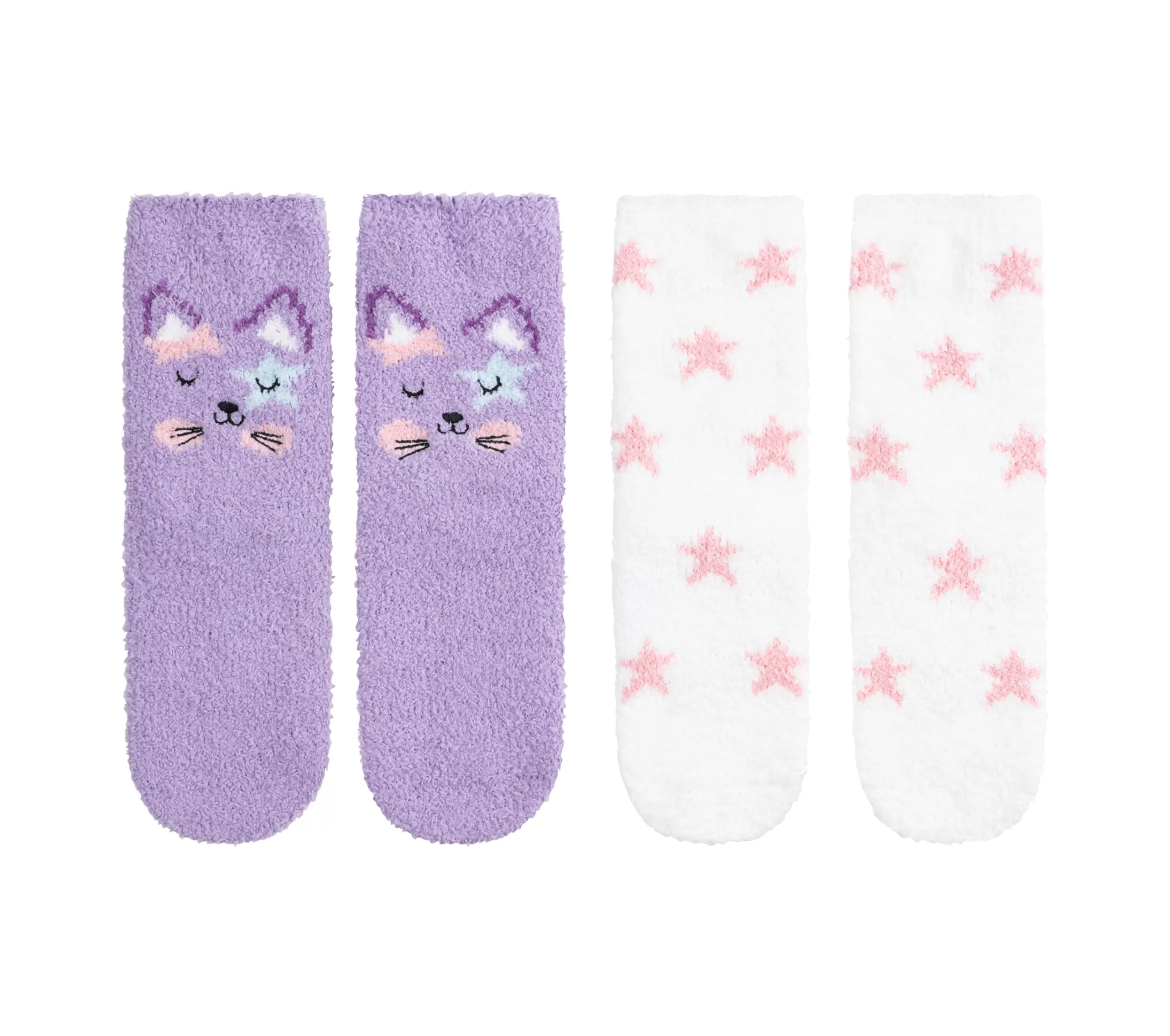 2 Pack Cat Cozy Crew Socks-SKECHERS New