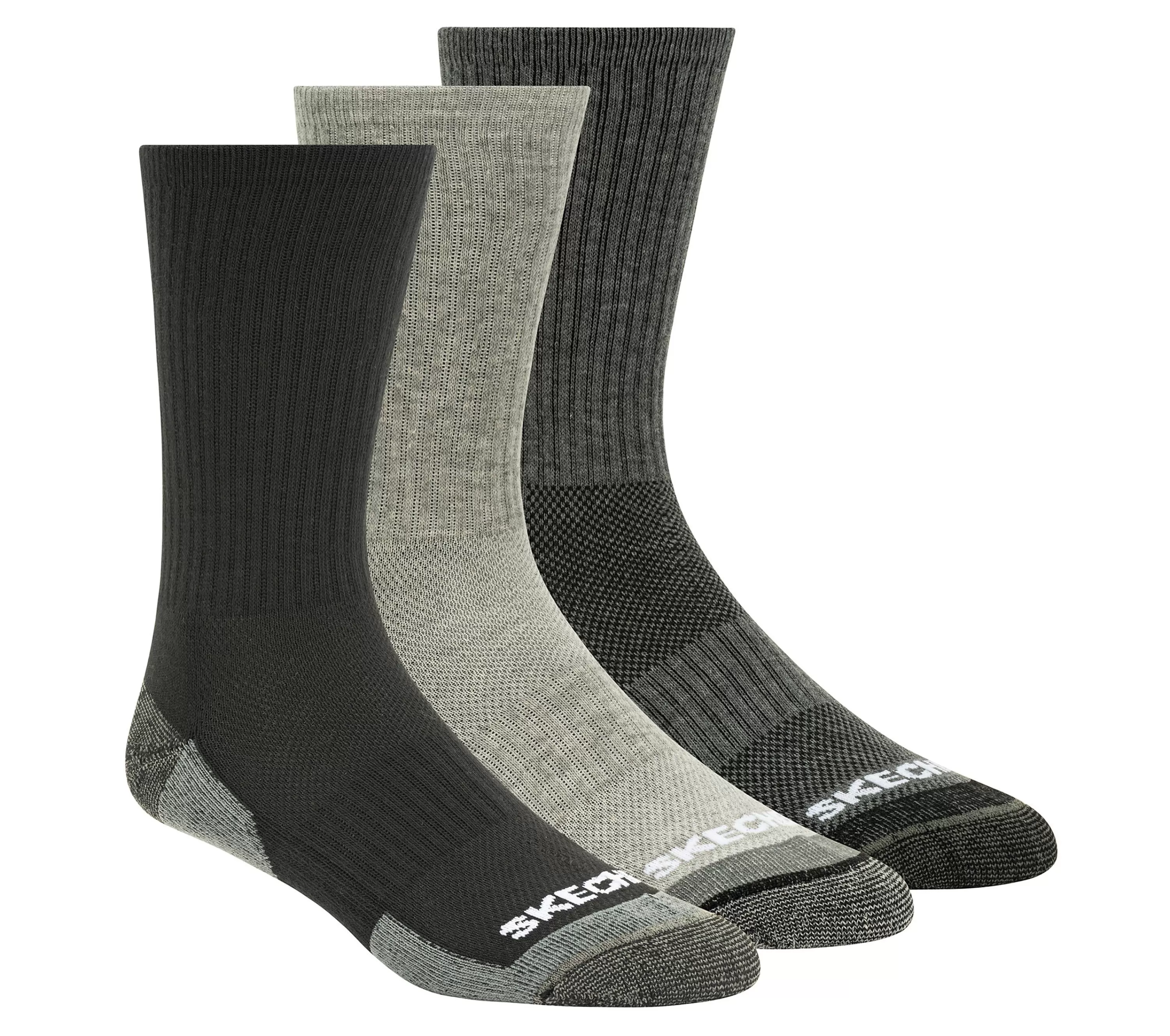 3 Pack Half Terry Crew Socks-SKECHERS Store