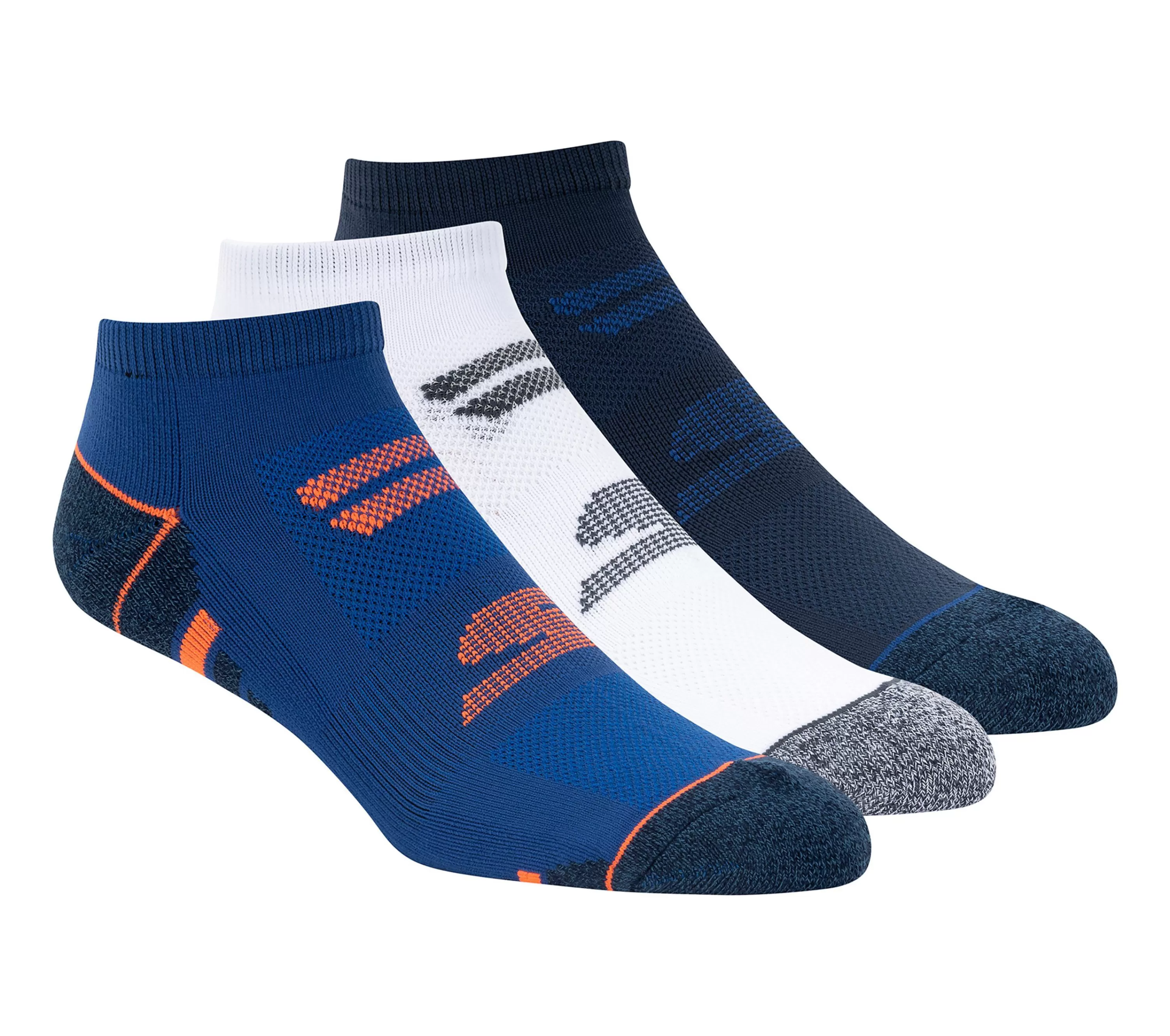 3 Pack Half Terry No Show Socks-SKECHERS Fashion