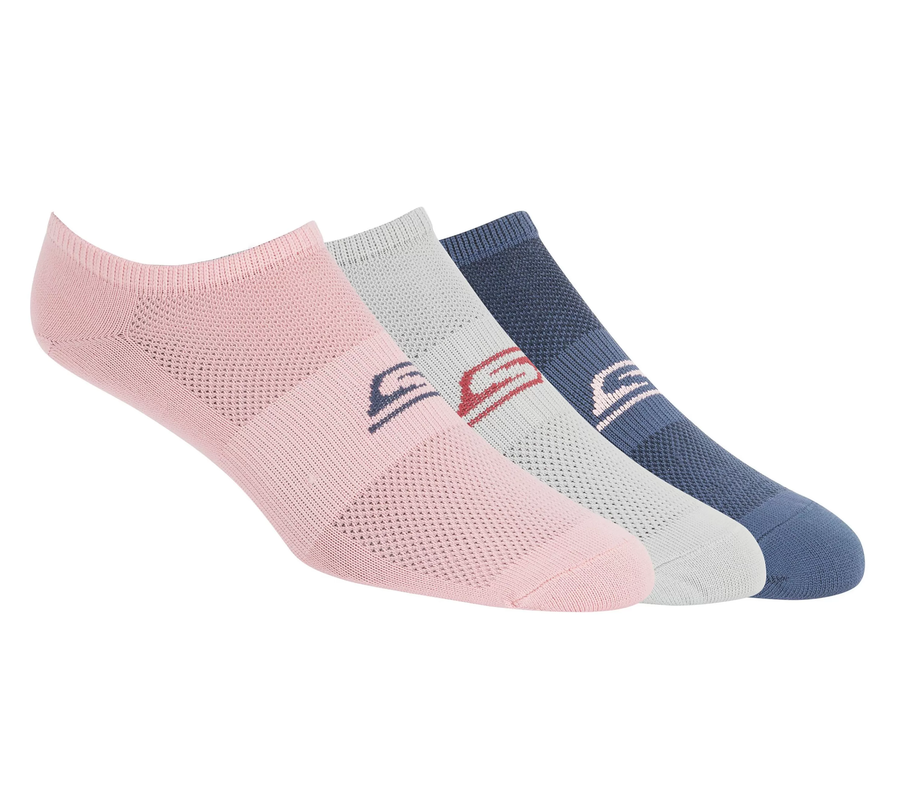 3 Pack No Show Stretch Socks-SKECHERS Outlet