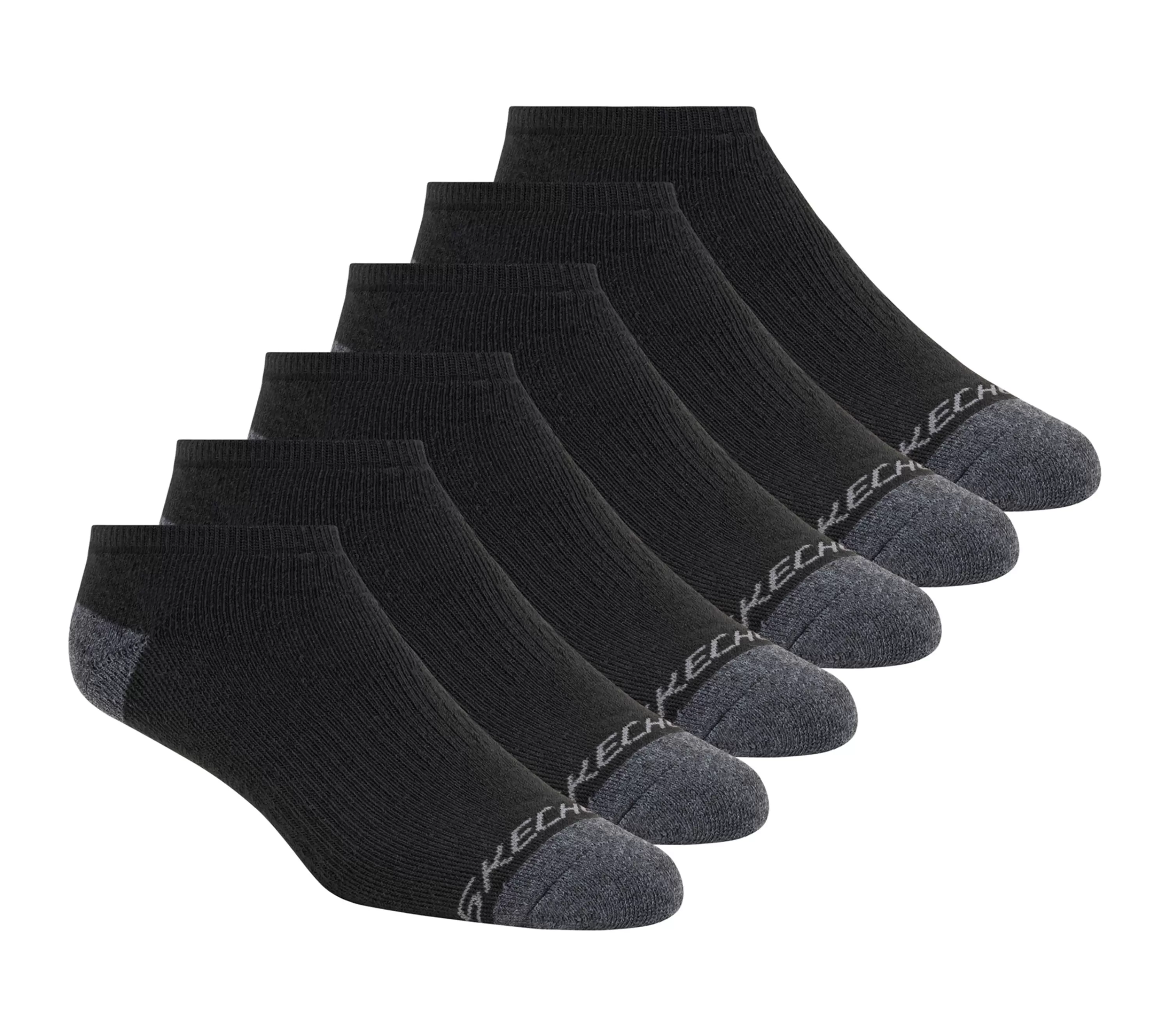 6 Pack 360 Cushion No Show Socks-SKECHERS Outlet