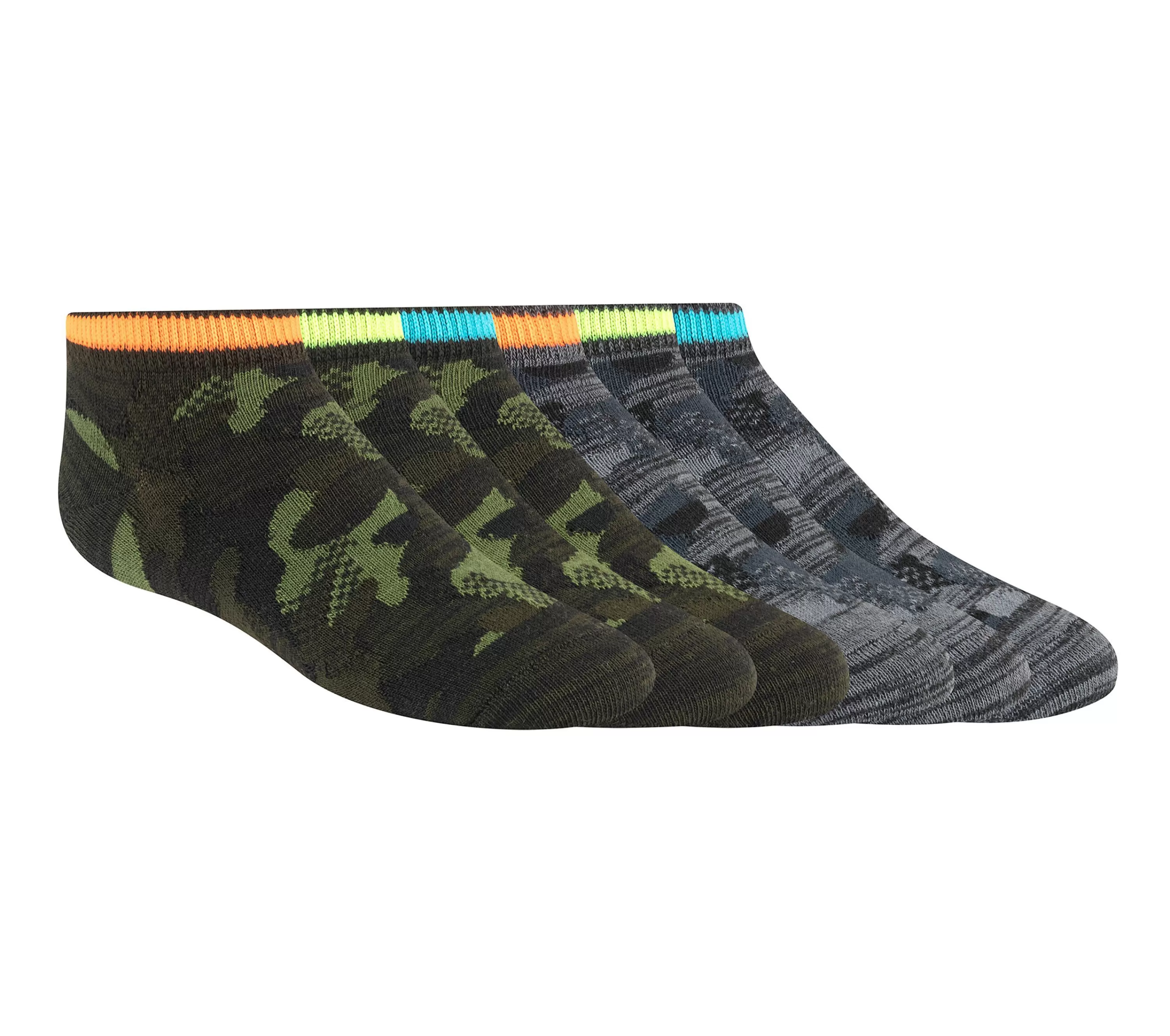 6 Pack Low Cut Camo Socks-SKECHERS Discount