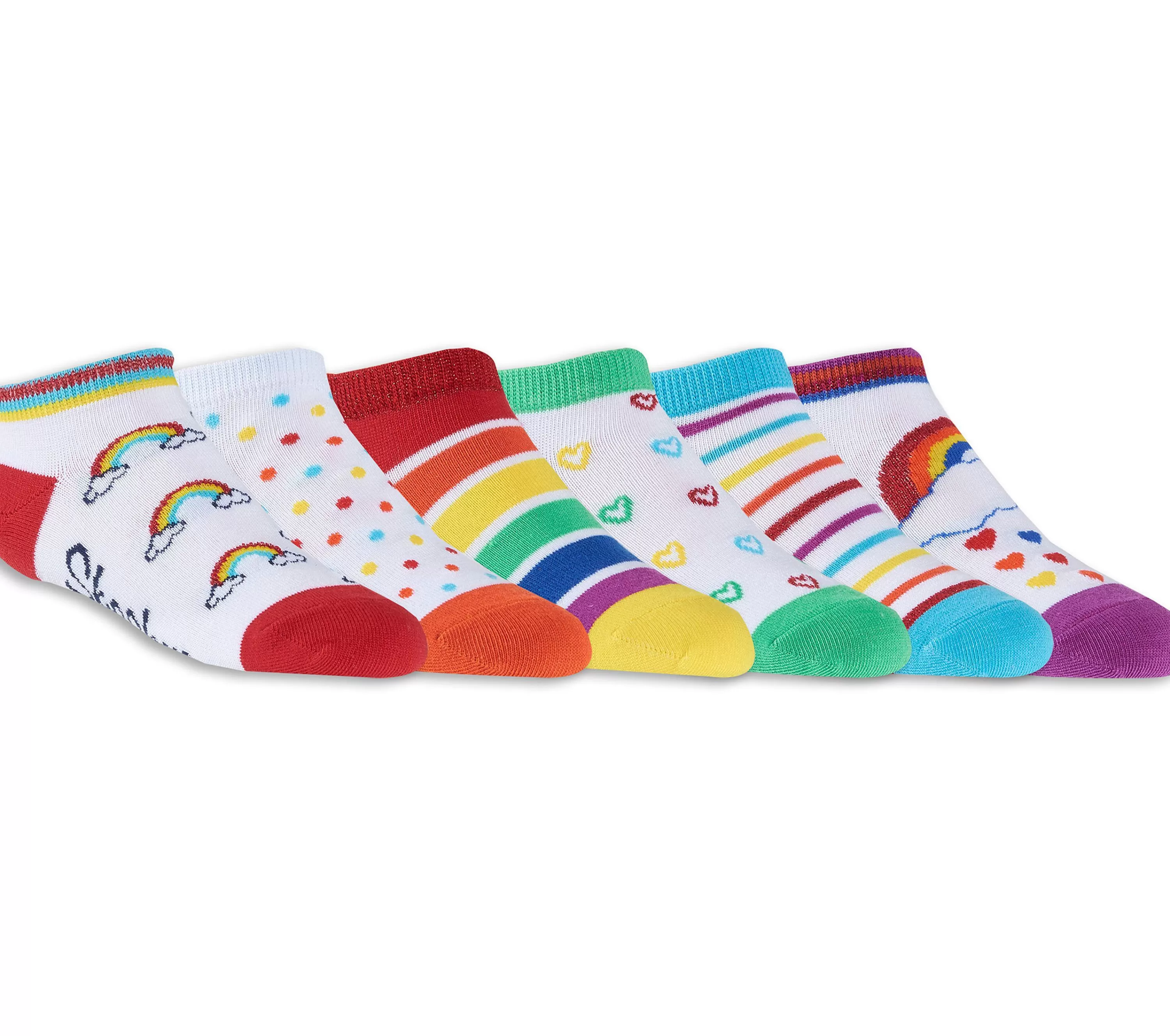 6 Pack Low Cut Rainbow Socks-SKECHERS Cheap