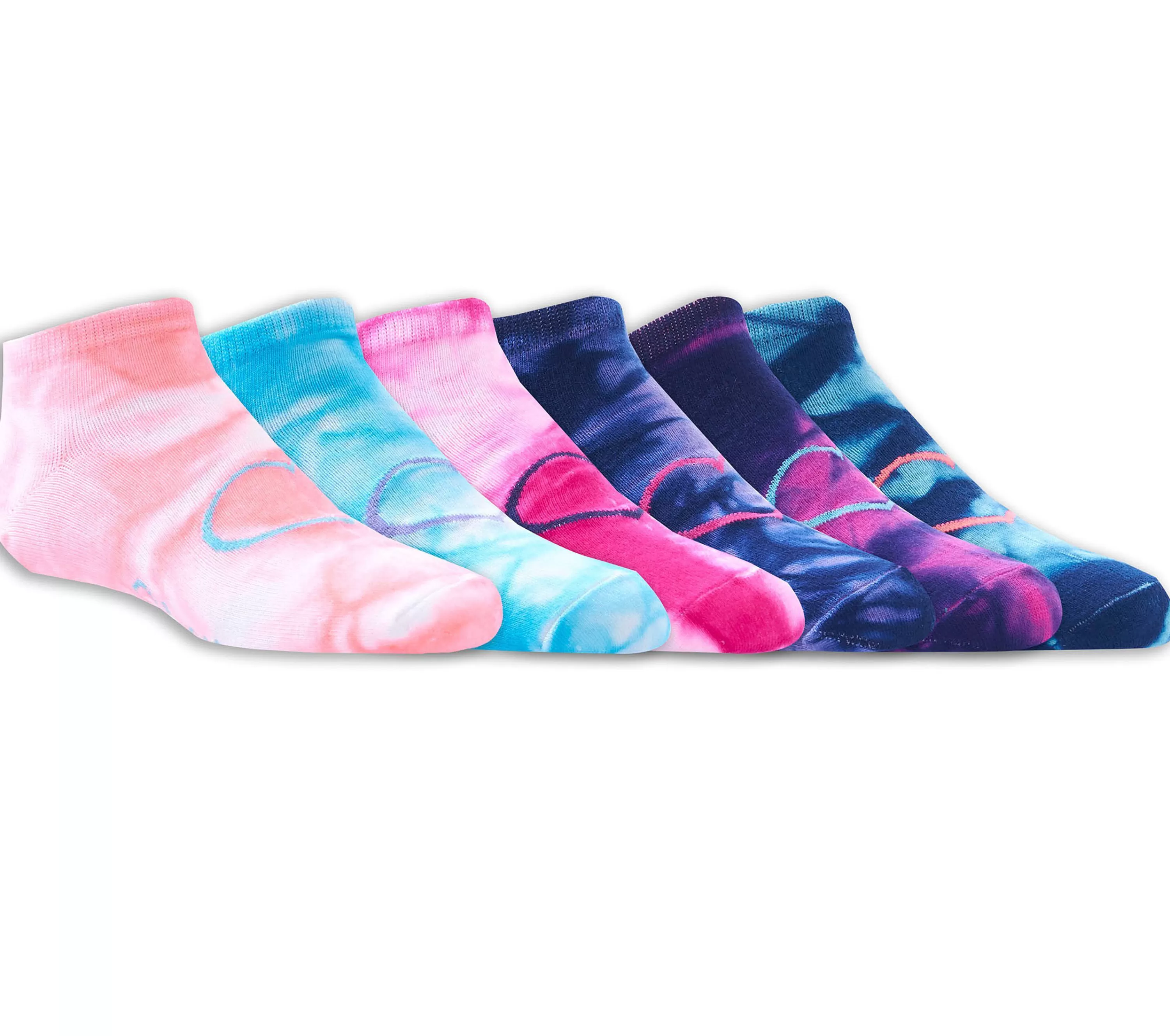 6 Pack Low Cut Tie-Dye Socks-SKECHERS Discount