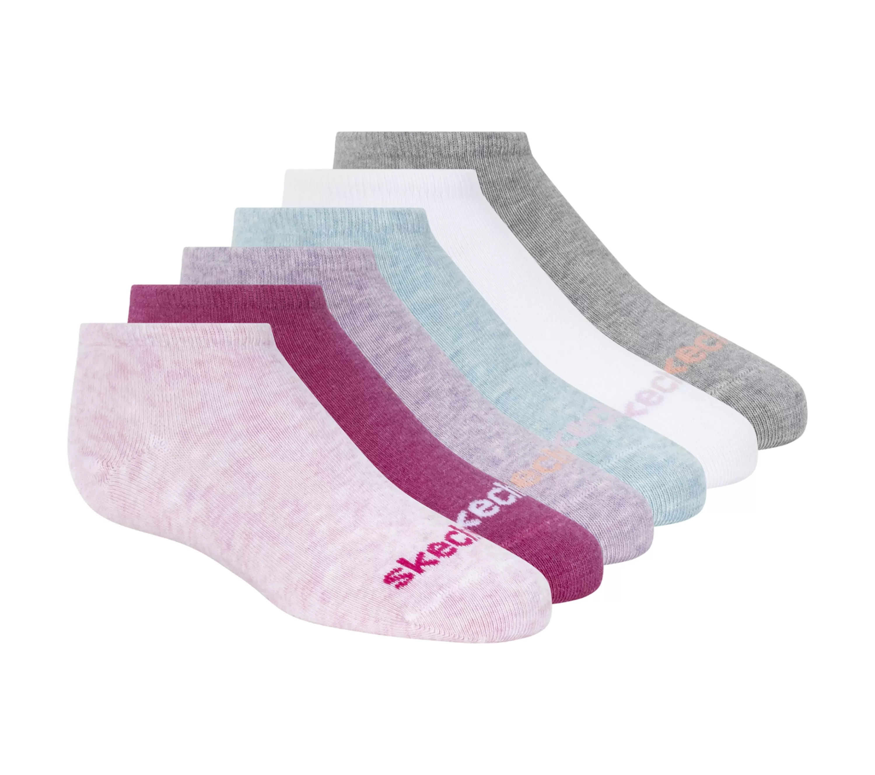 6 Pack No Show Cotton Socks-SKECHERS Sale