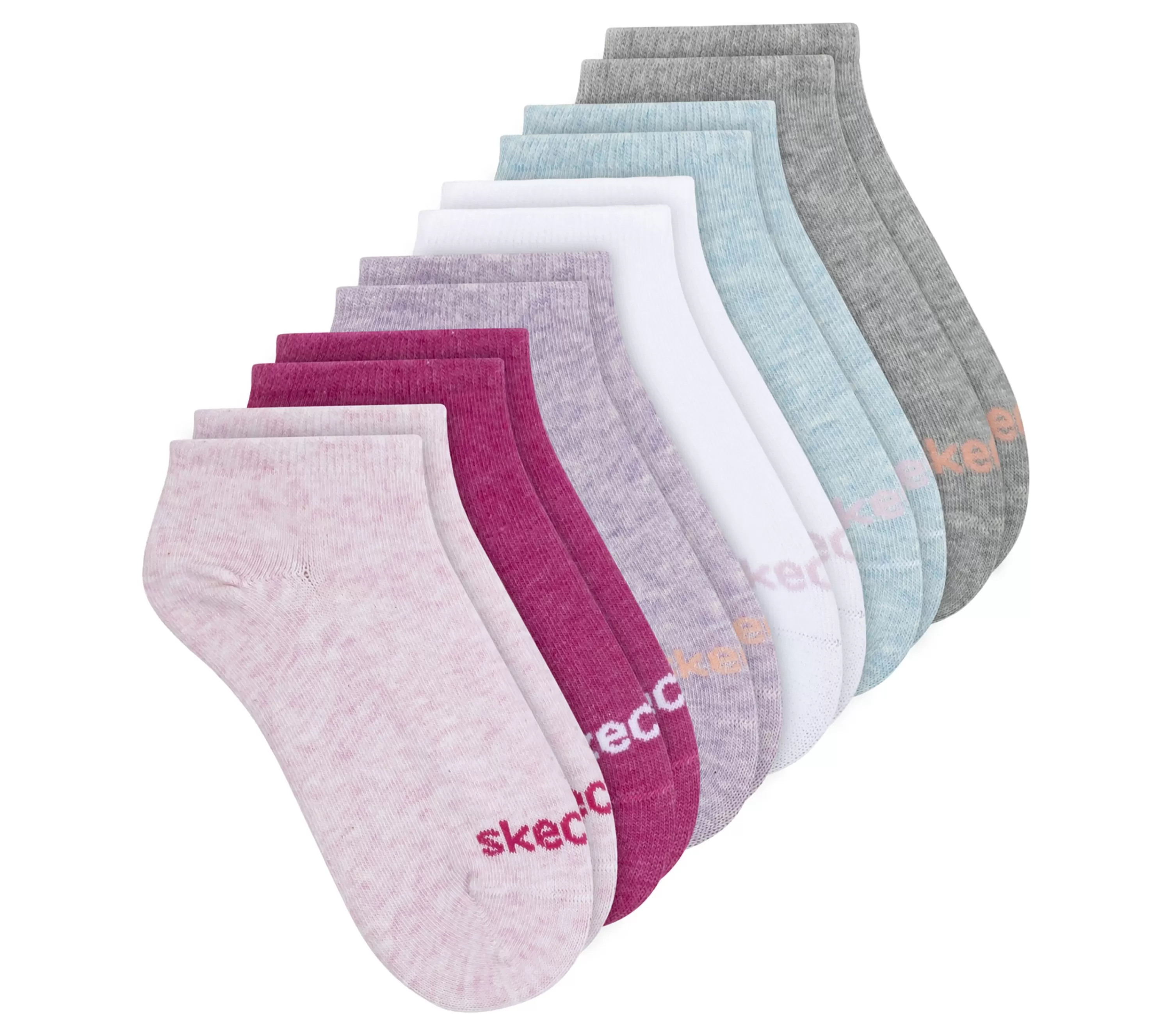 6 Pack No Show Cotton Socks-SKECHERS Sale