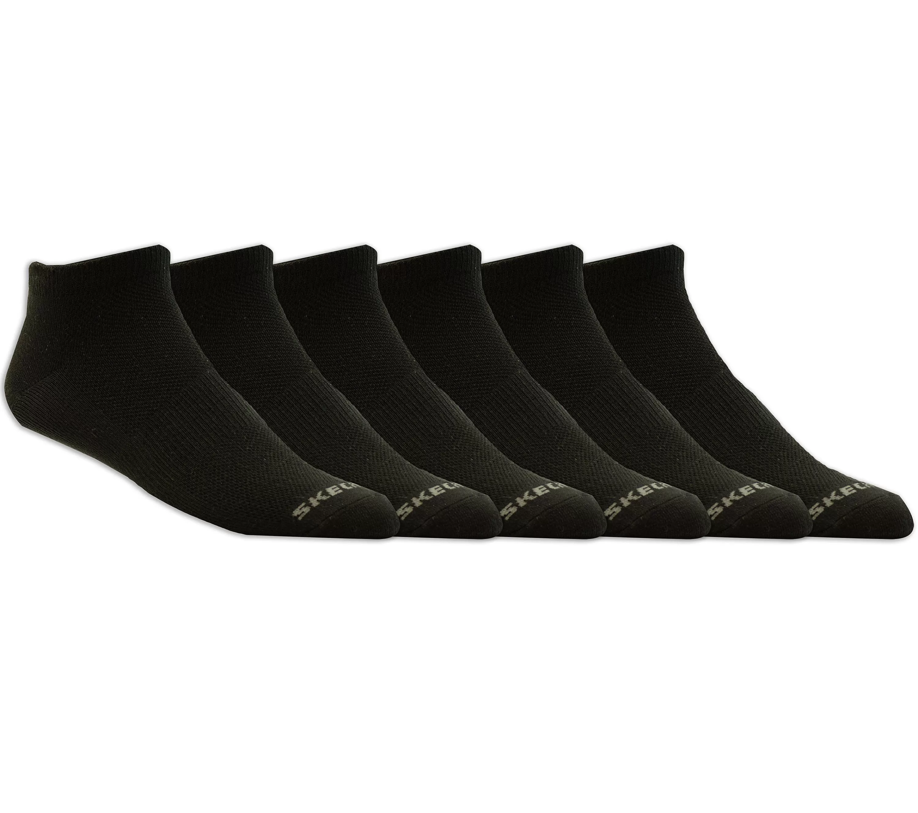 6 Pack Non Terry Low Cut Socks-SKECHERS Fashion