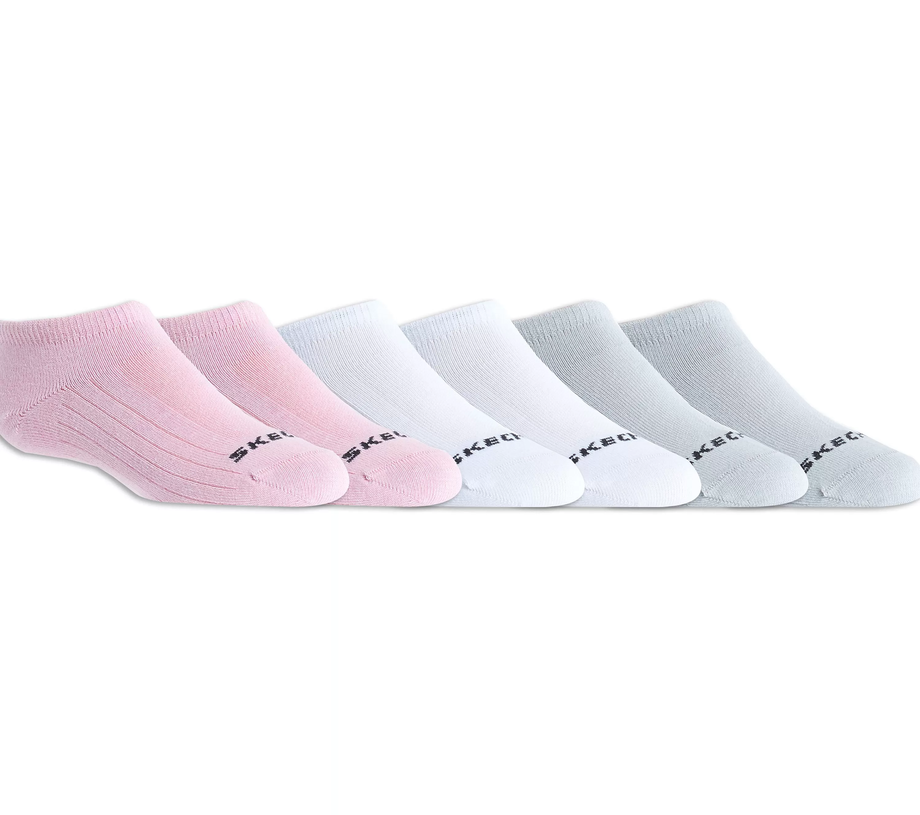 6 Pack Non Terry No Show Socks-SKECHERS Store