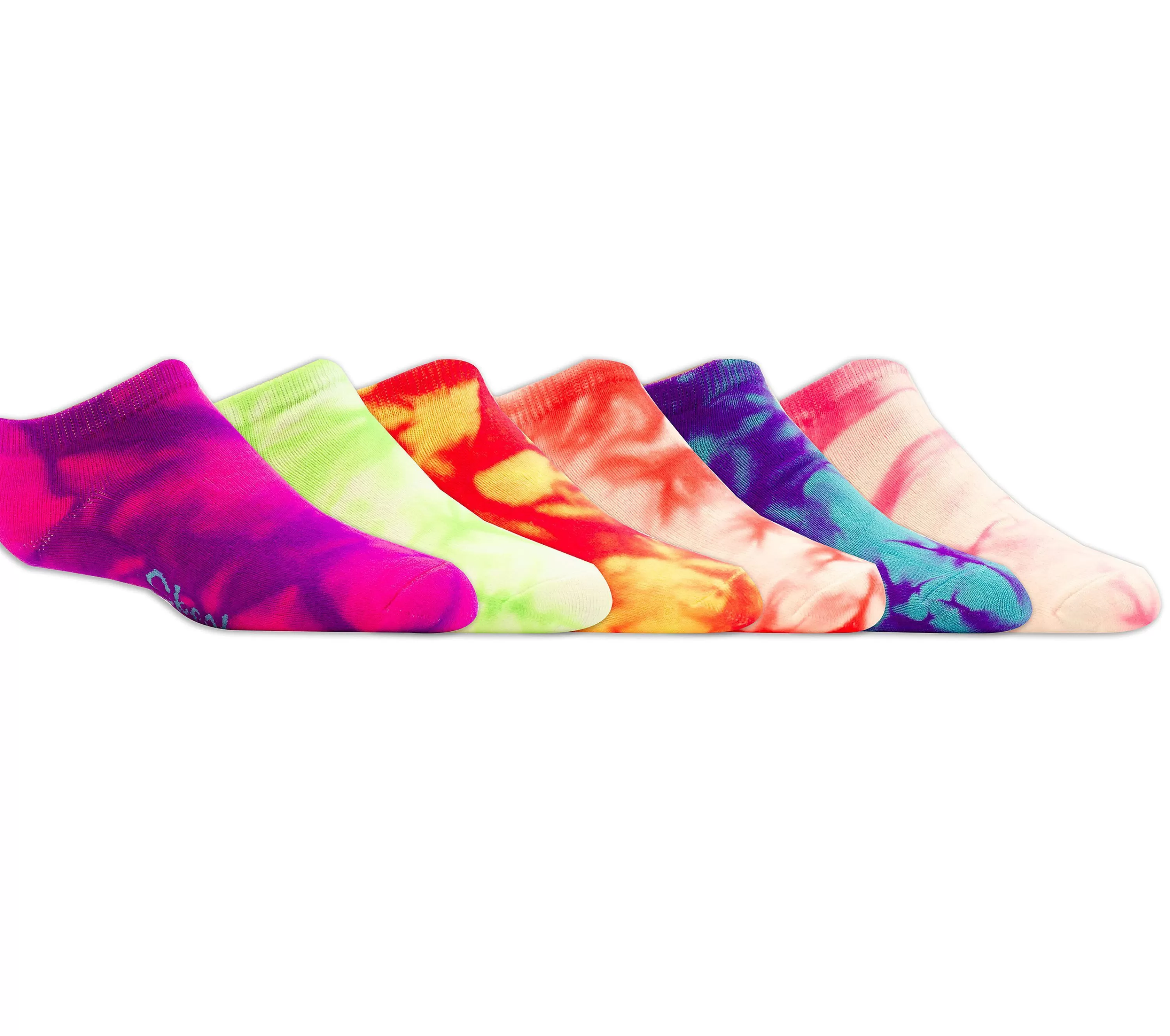 6 Pack Tie Dye Sport Fashion Socks-SKECHERS Cheap