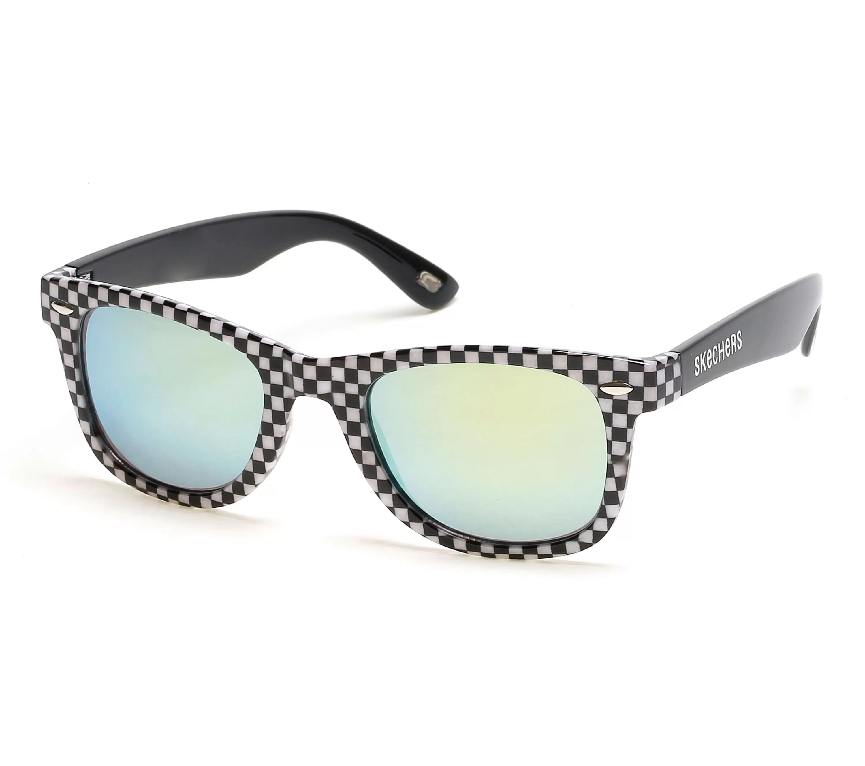 Checkered Wayfarer Sunglasses-SKECHERS Store