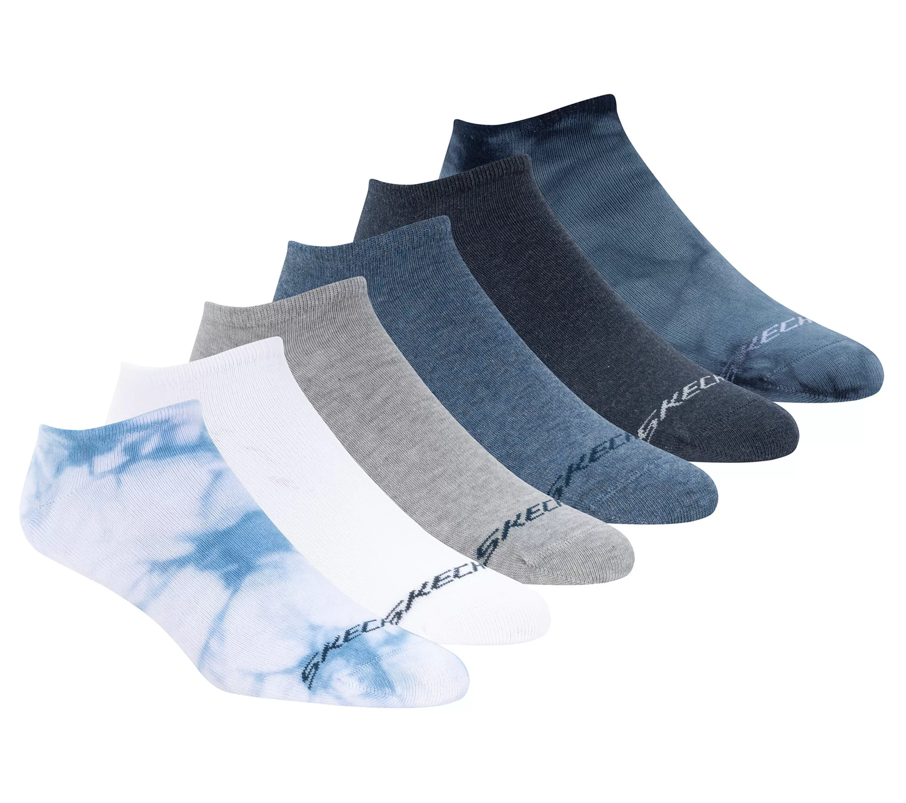 Cotton Tie-Dye No-Show Socks - 6 Pack-SKECHERS Best