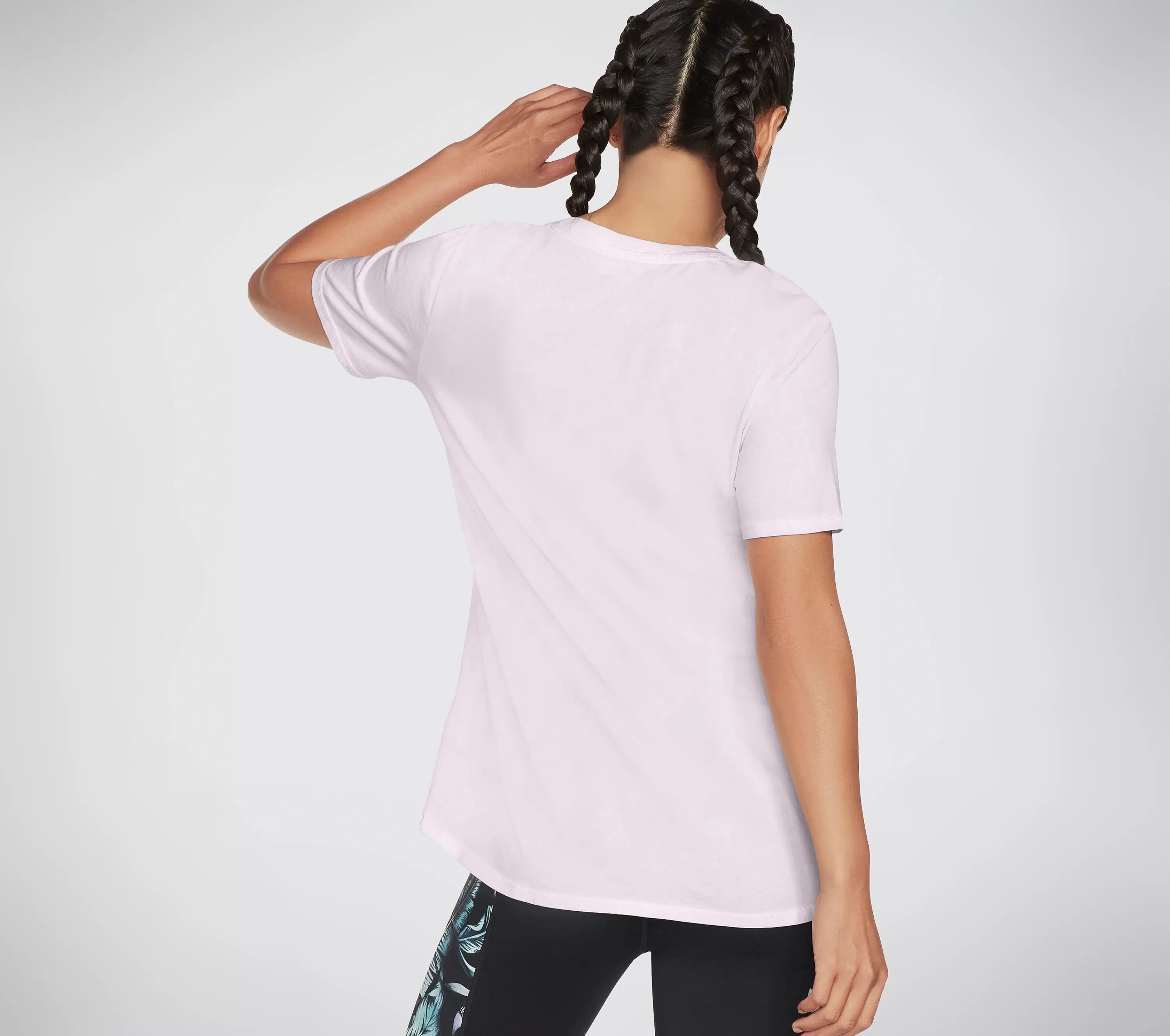 Diamond Wash Hatha Scoop Neck Tunic Tee-SKECHERS Store