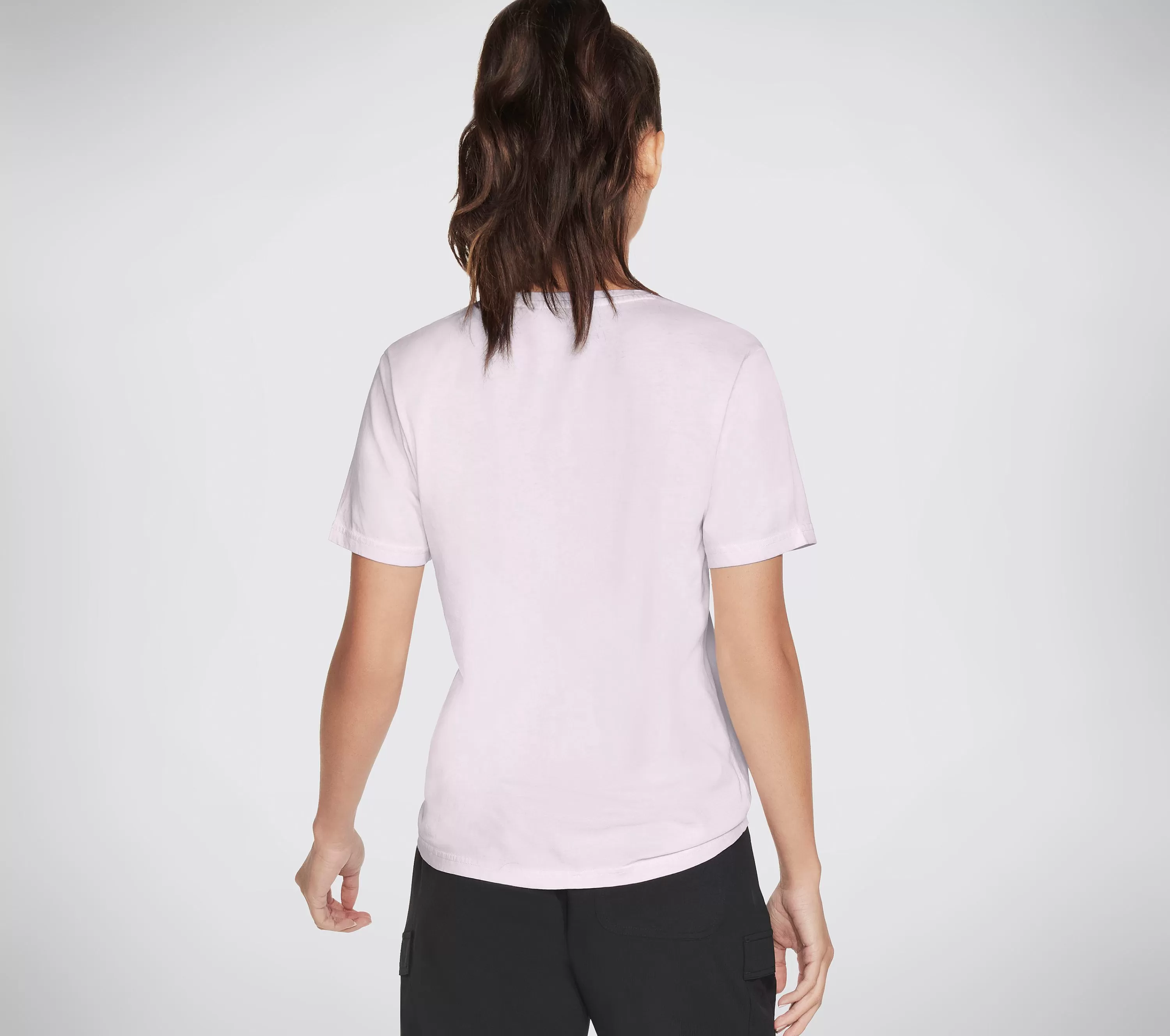 Diamond Wash Hatha V-Neck Pocket Tee-SKECHERS Fashion