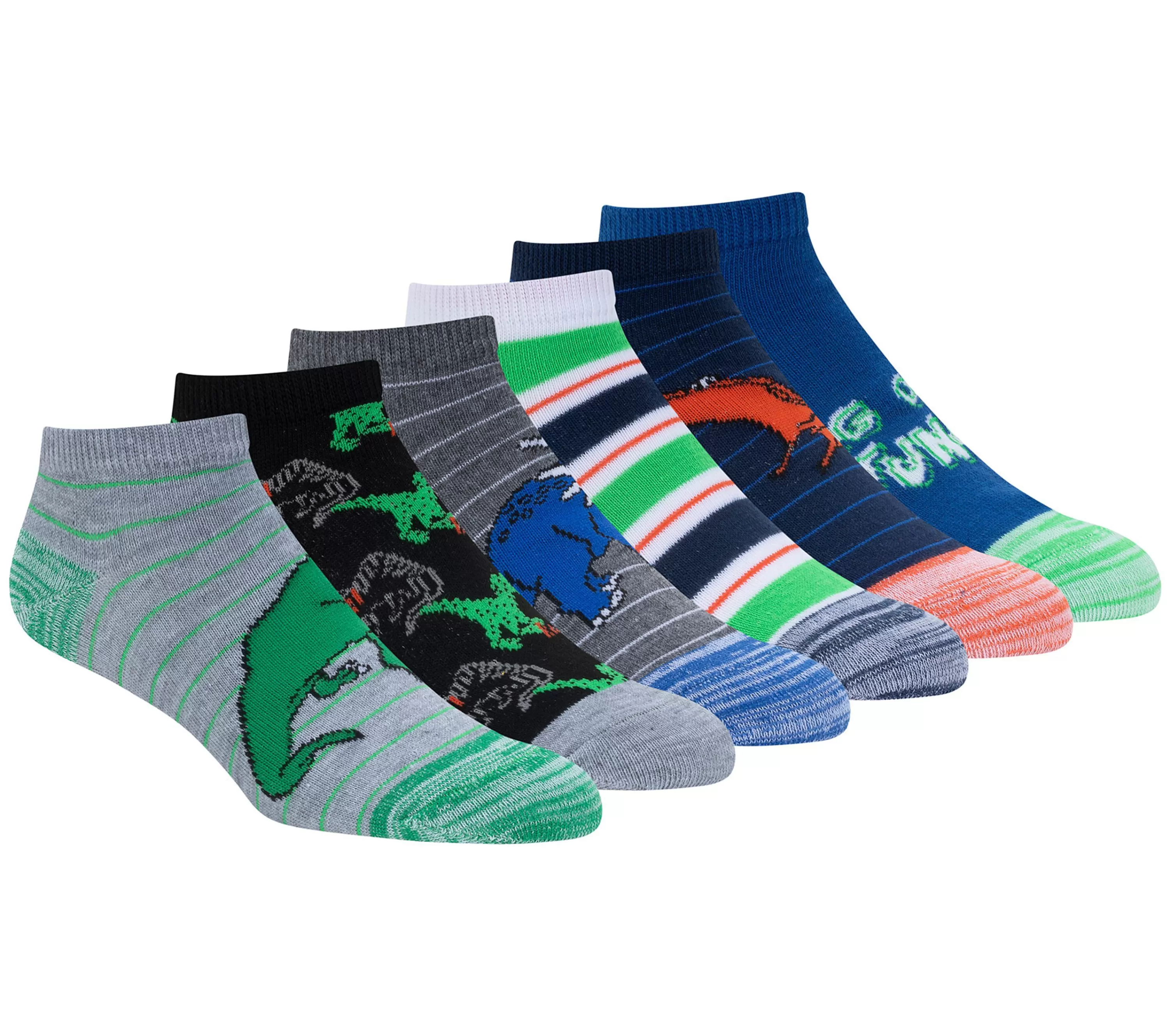 Dino Stripe Socks - 6 Pack-SKECHERS Shop