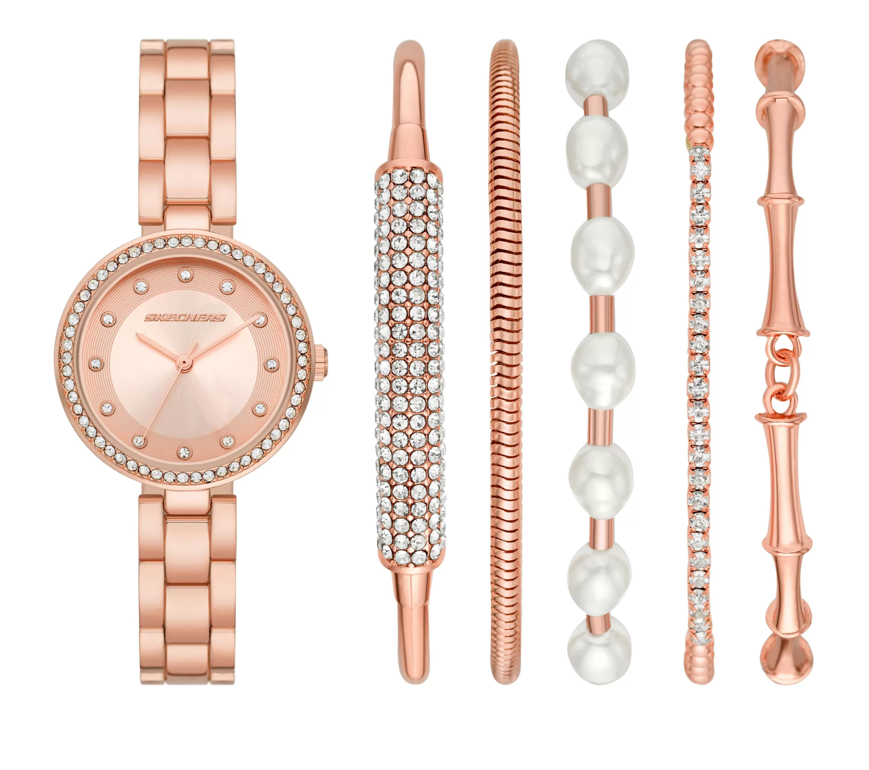 Glitz Rose Gold Watch-SKECHERS New