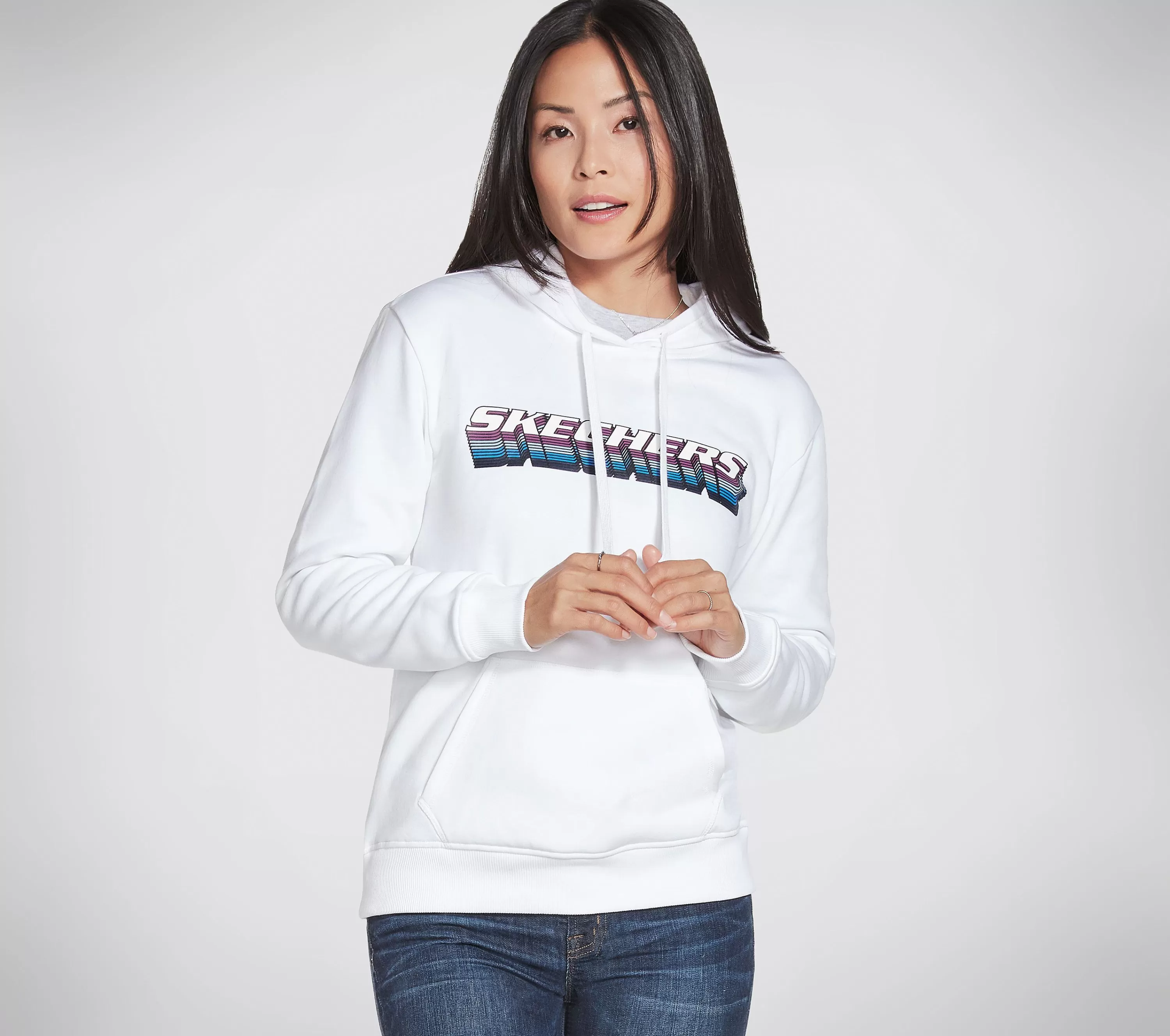 Go Lounge Stack Logo Pullover Hoodie-SKECHERS Hot