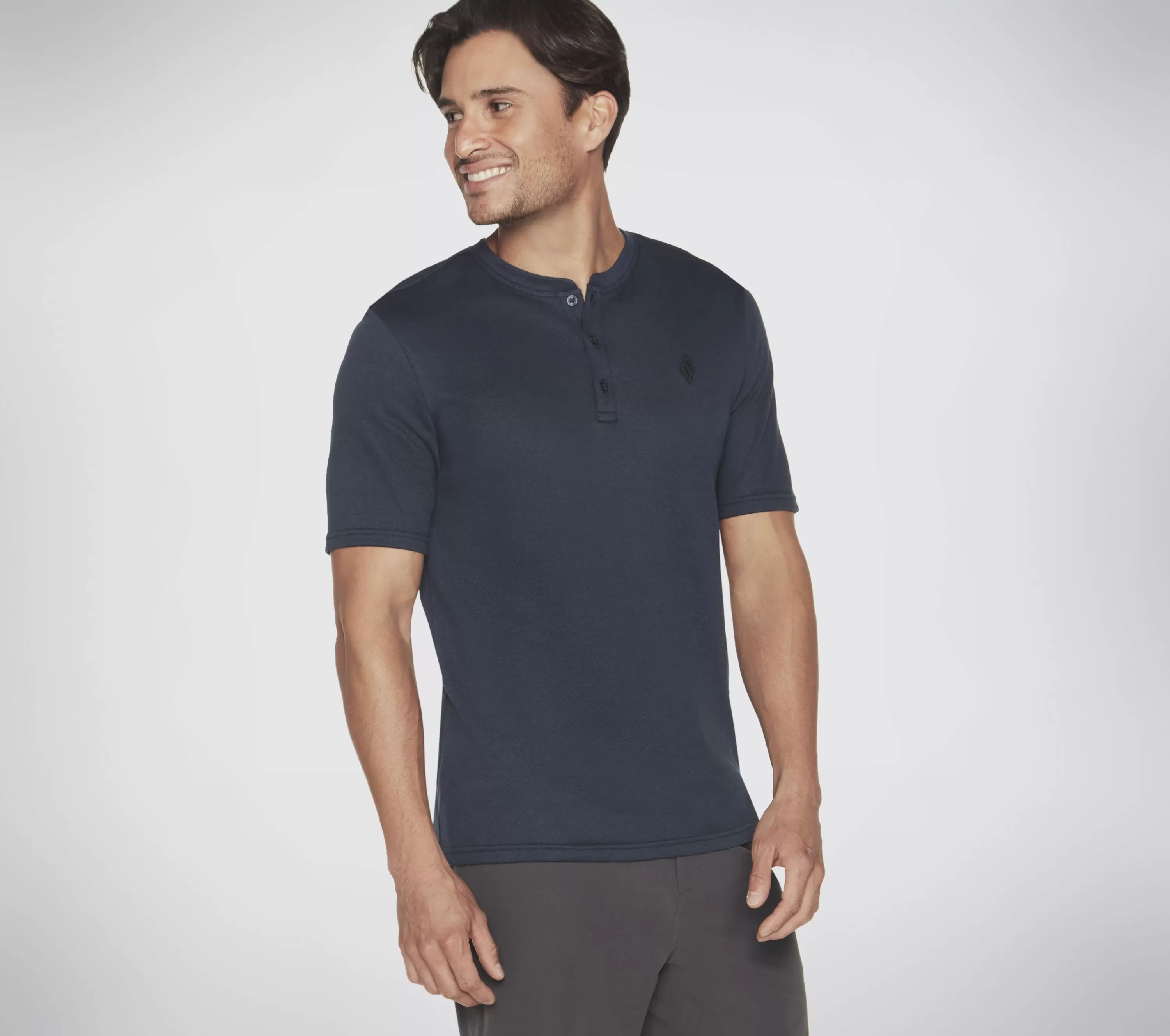 Goknit Pique Short Sleeve Henley-SKECHERS Flash Sale