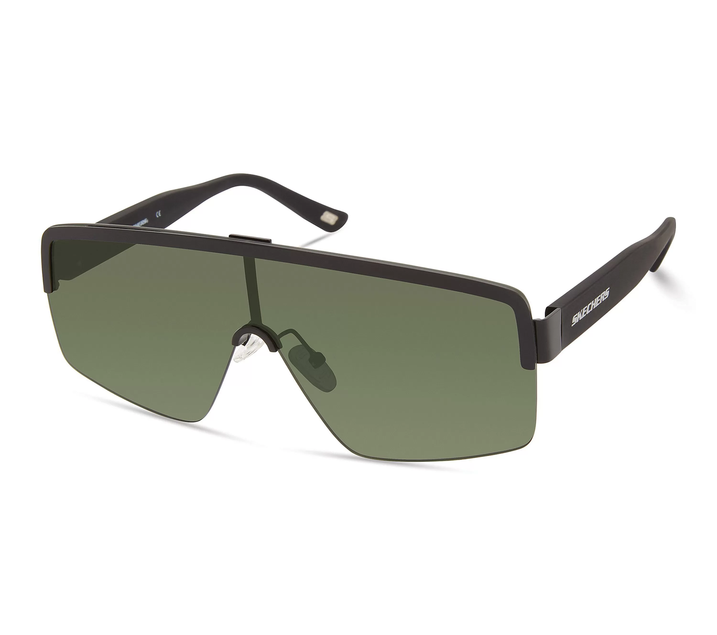 Metal Semi-Rimless Shield Sunglasses-SKECHERS Clearance