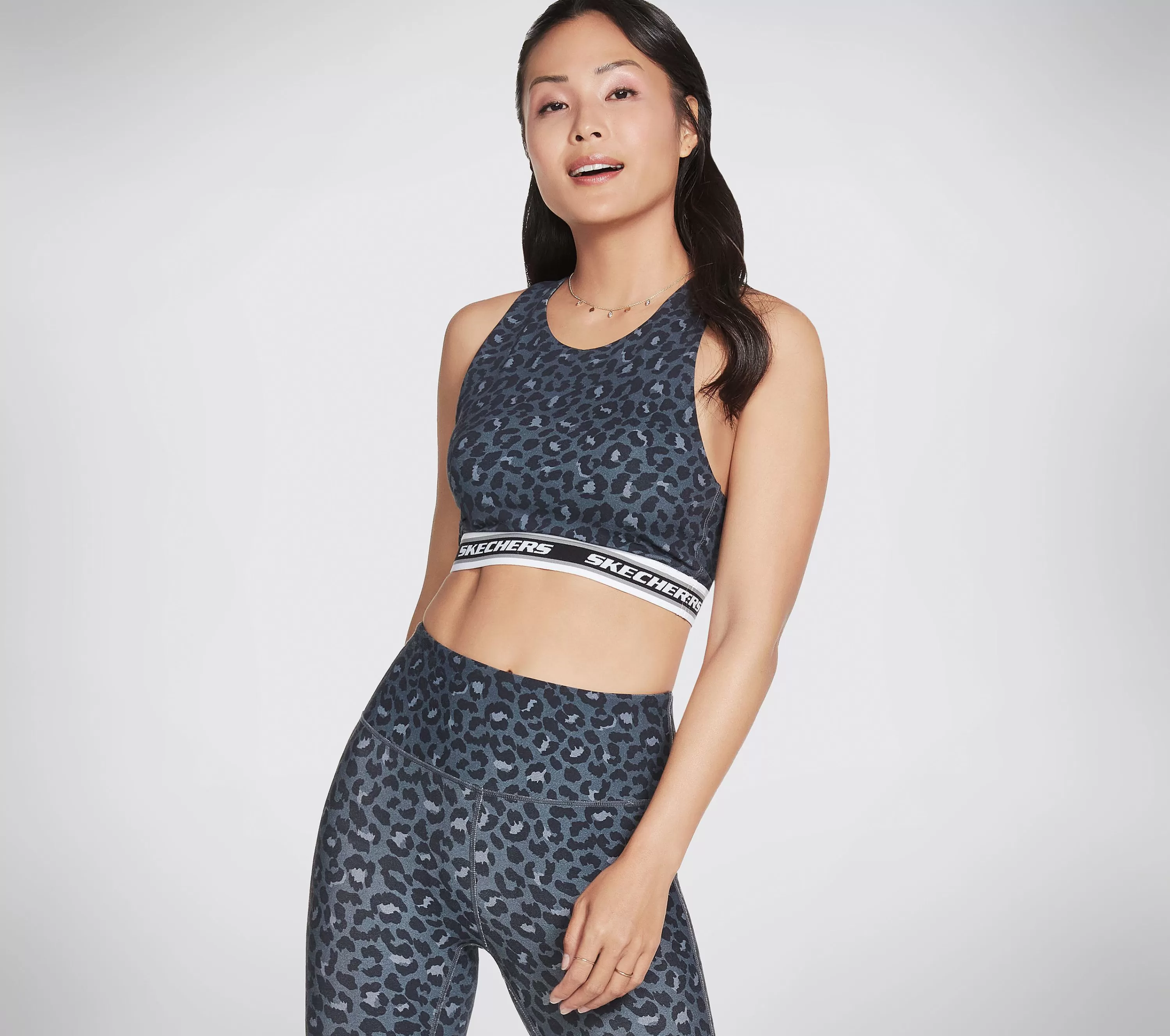 Midnight Leopard Crop Bra-SKECHERS Sale