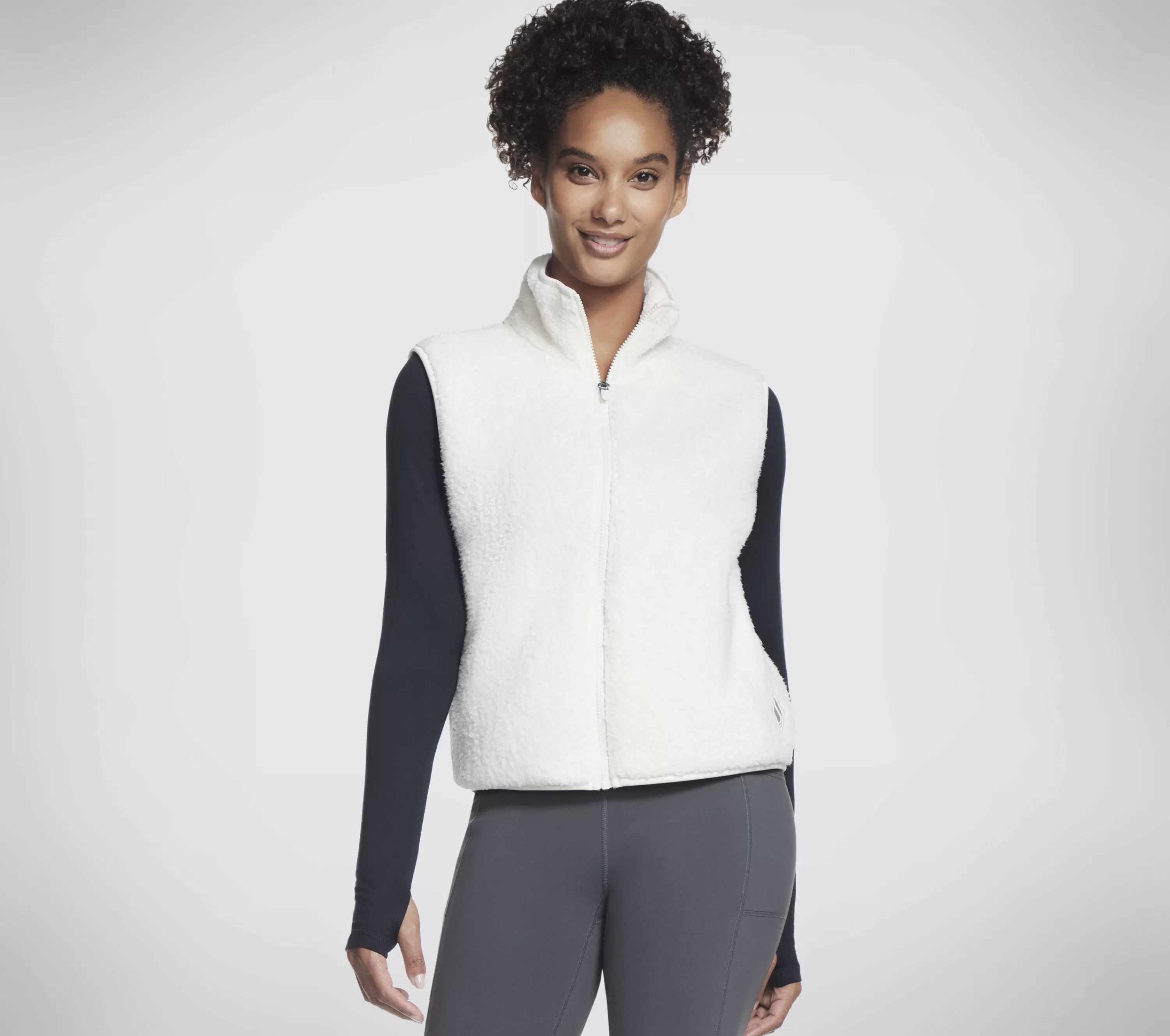 Skech Sherpa Cropped Vest-SKECHERS Discount