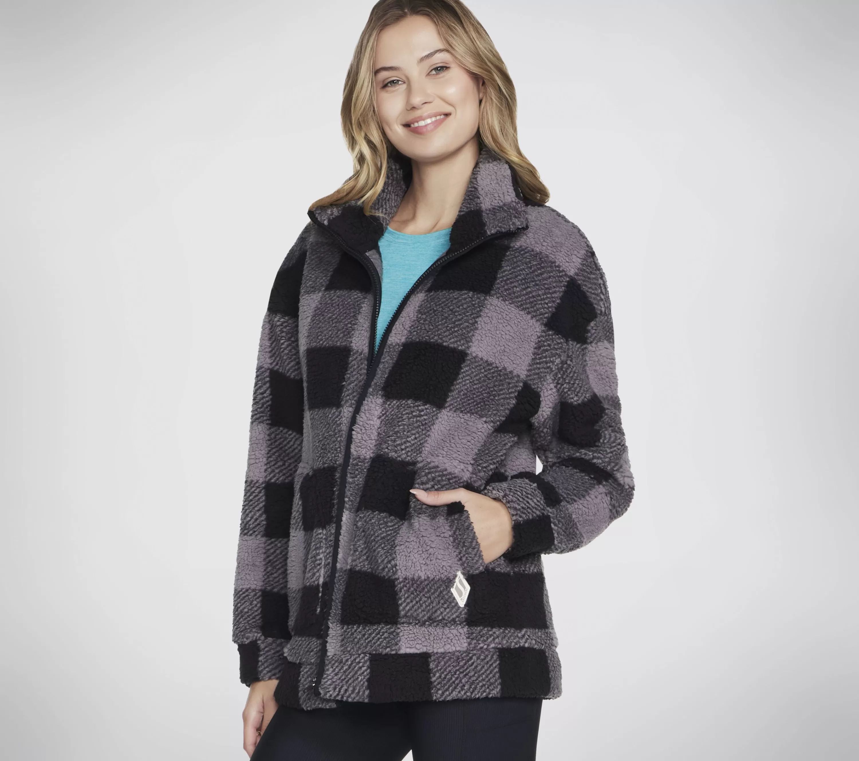 Skech Sherpa Plaid Jacket-SKECHERS Store