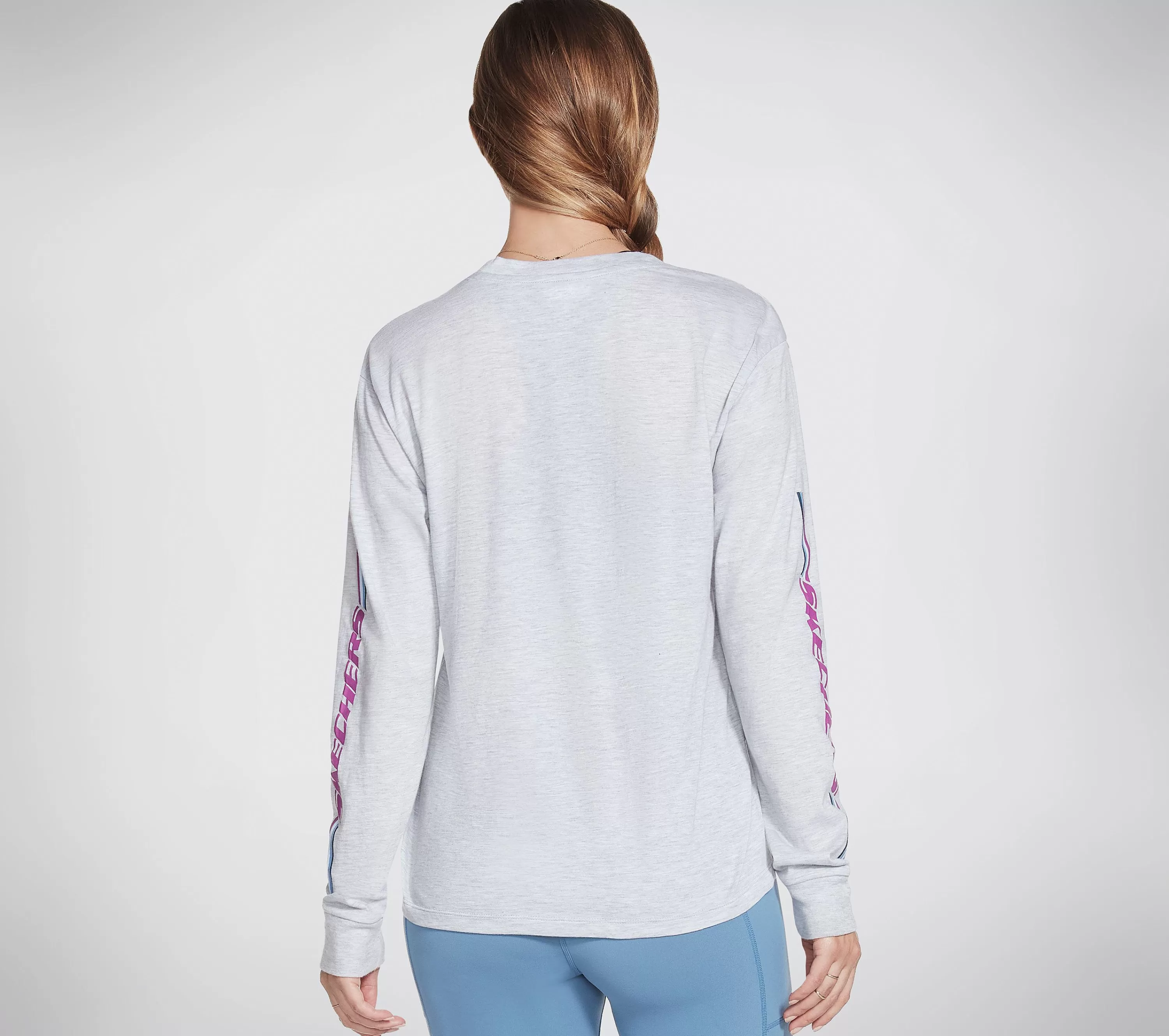 Go Lounge Stacked Long Sleeve Tee-SKECHERS Fashion