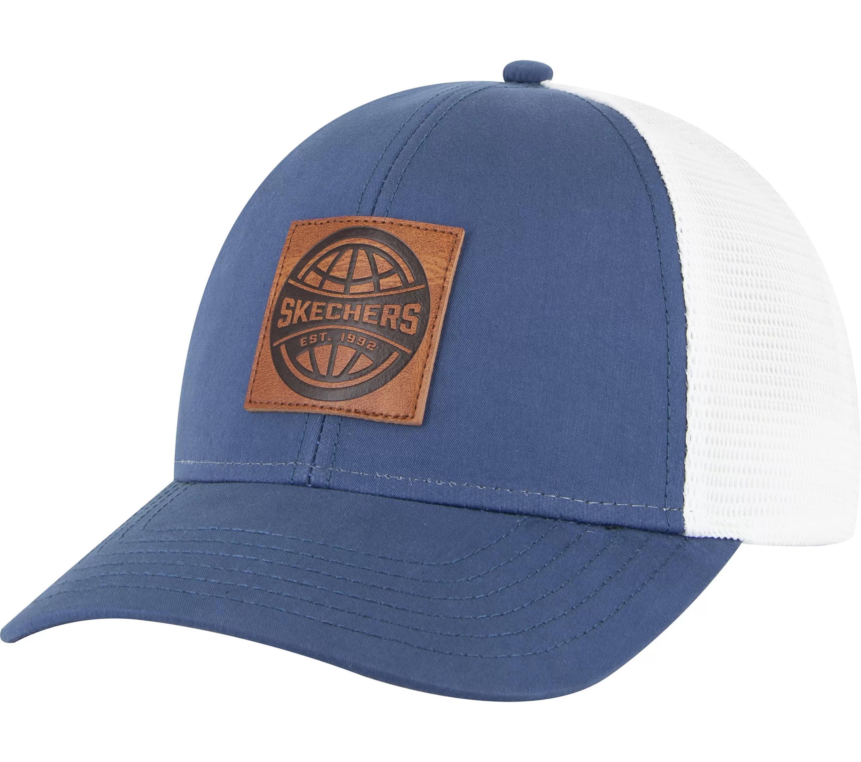 World Square Leather Patch Trucker Hat-SKECHERS Outlet