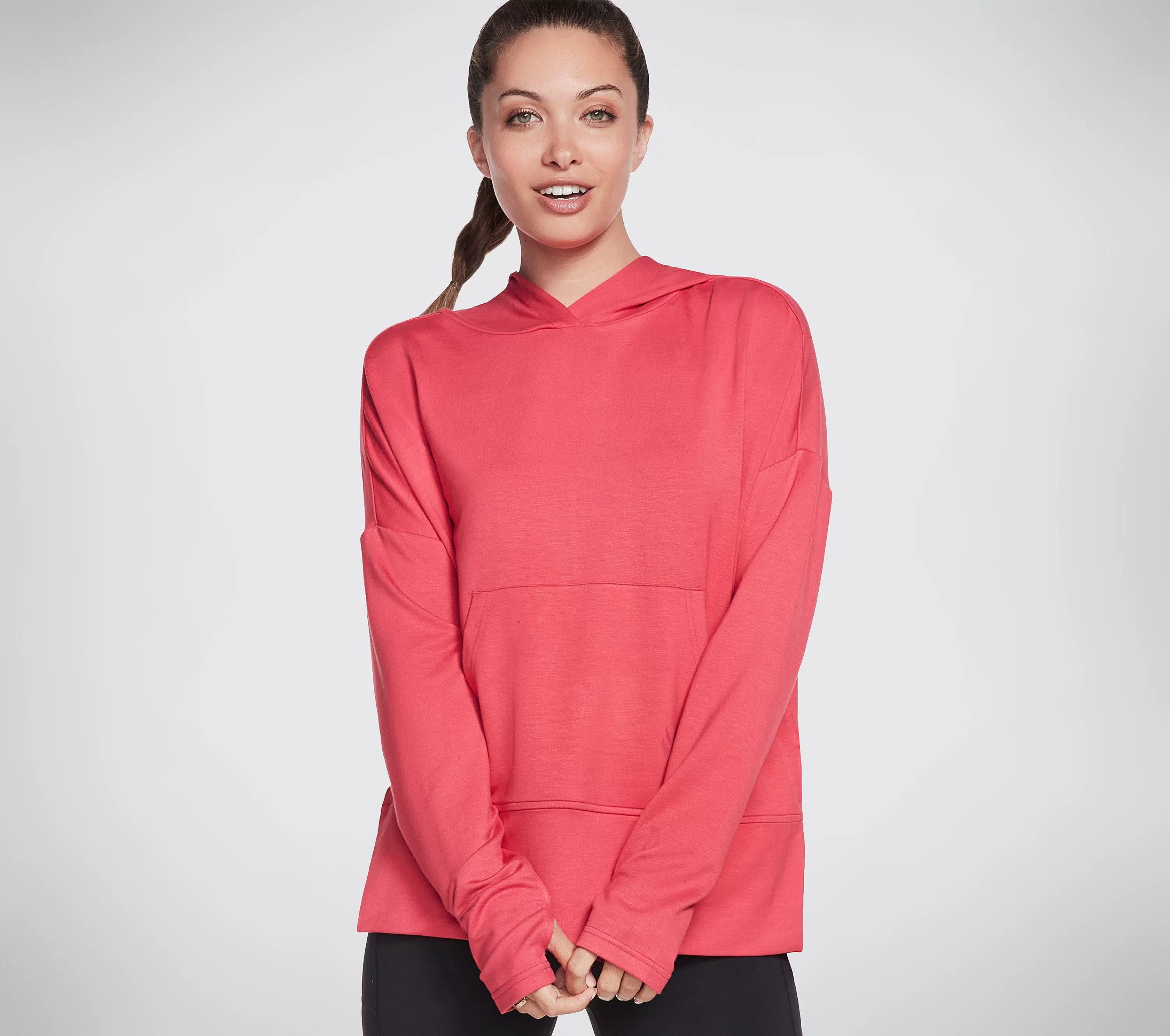 Skechluxe Restful Long Sleeve Hoodie-SKECHERS Clearance