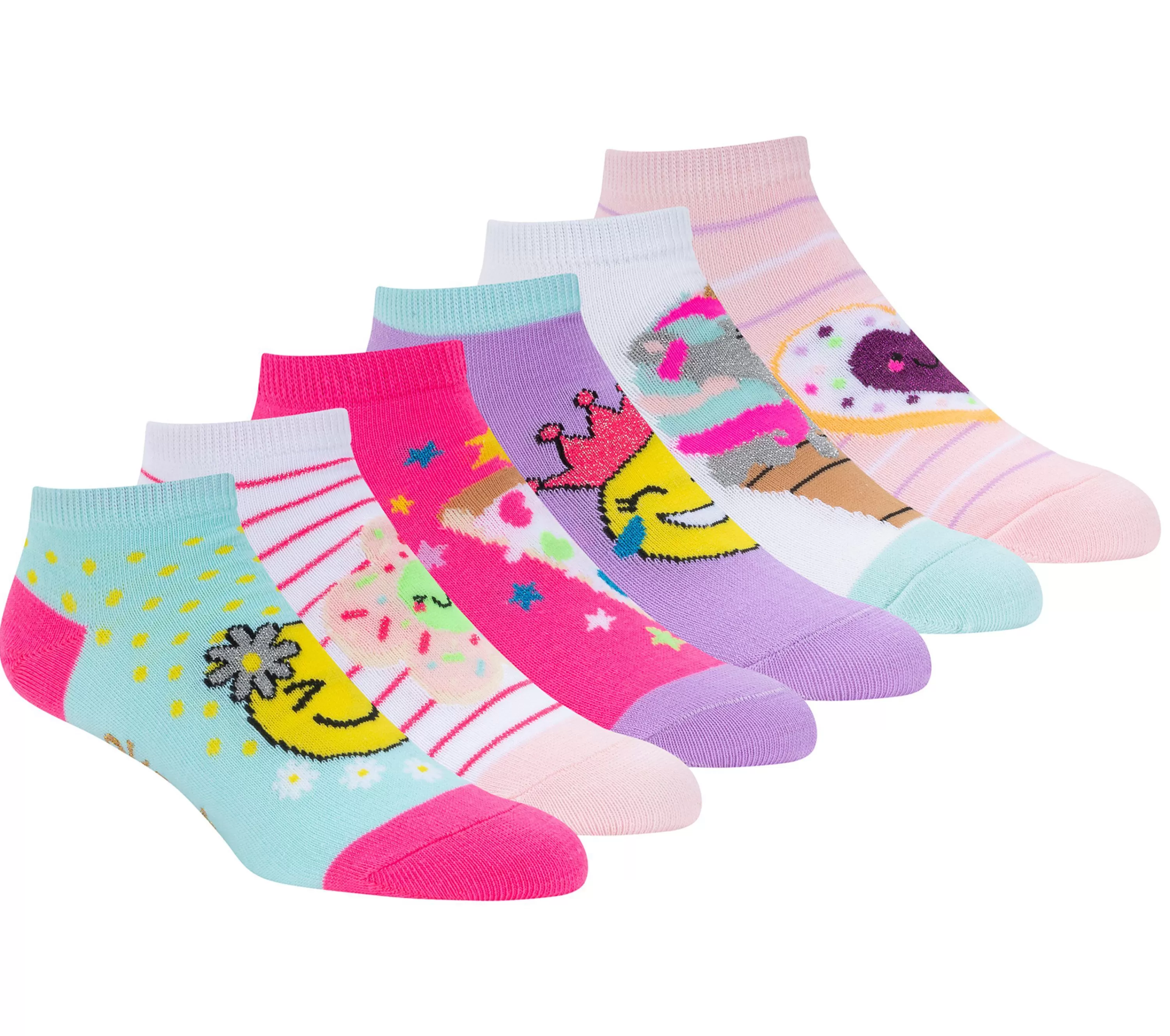 Smiley Floral Socks - 6 Pack-SKECHERS Shop