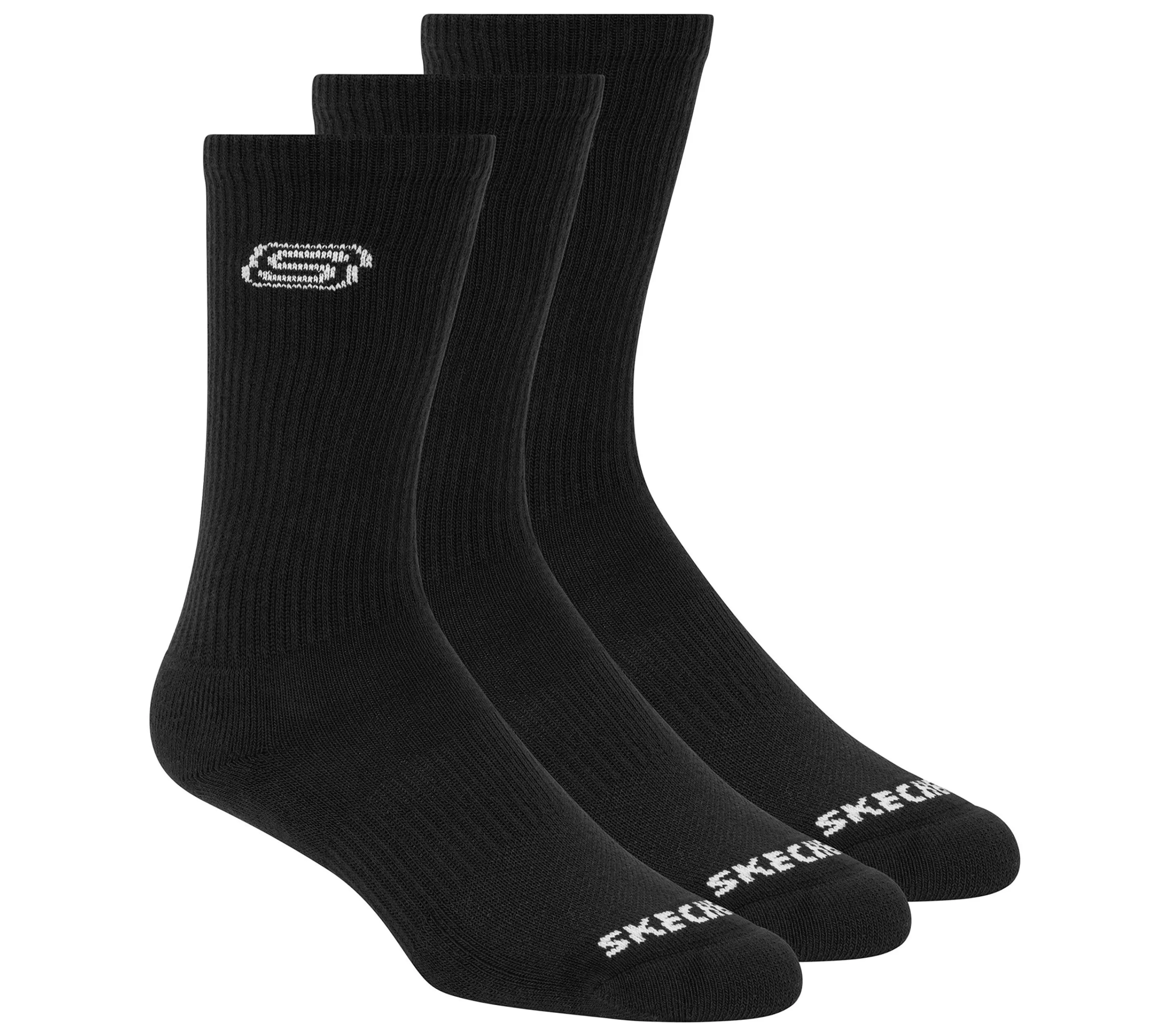 Solids Crew Socks - 3 Pack-SKECHERS Fashion